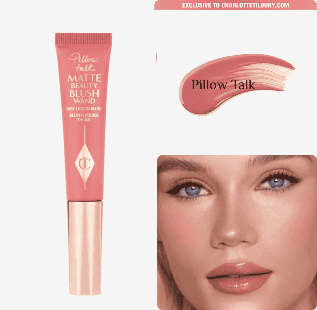 Charlotte Tilbury Matte Beauty Blush Wand Pillow Talk - 12ml | تشارلوت تيلبوري بلاش سائل مات - 12مل