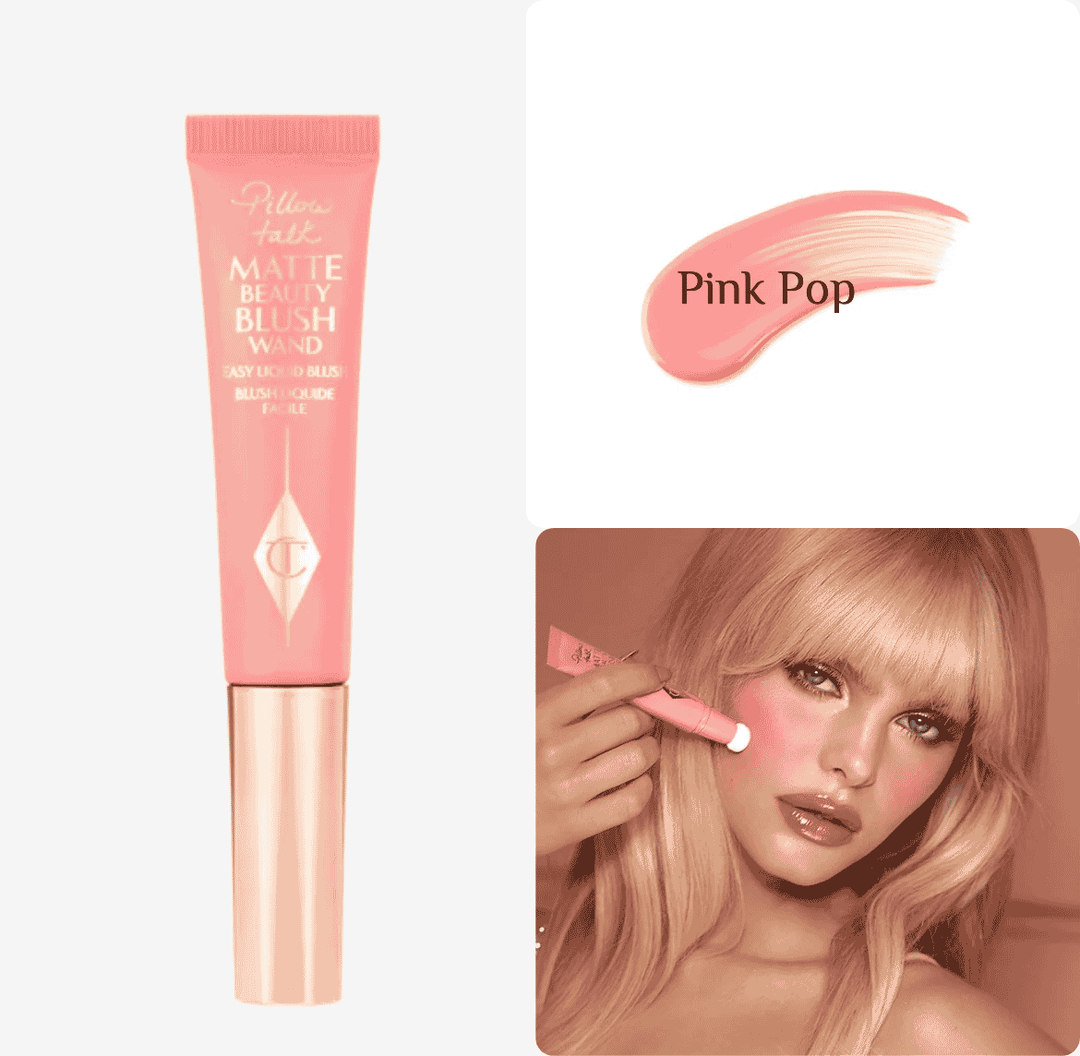 Charlotte Tilbury Matte Beauty Blush Wand Pillow Talk - 12ml | تشارلوت تيلبوري بلاش سائل مات - 12مل