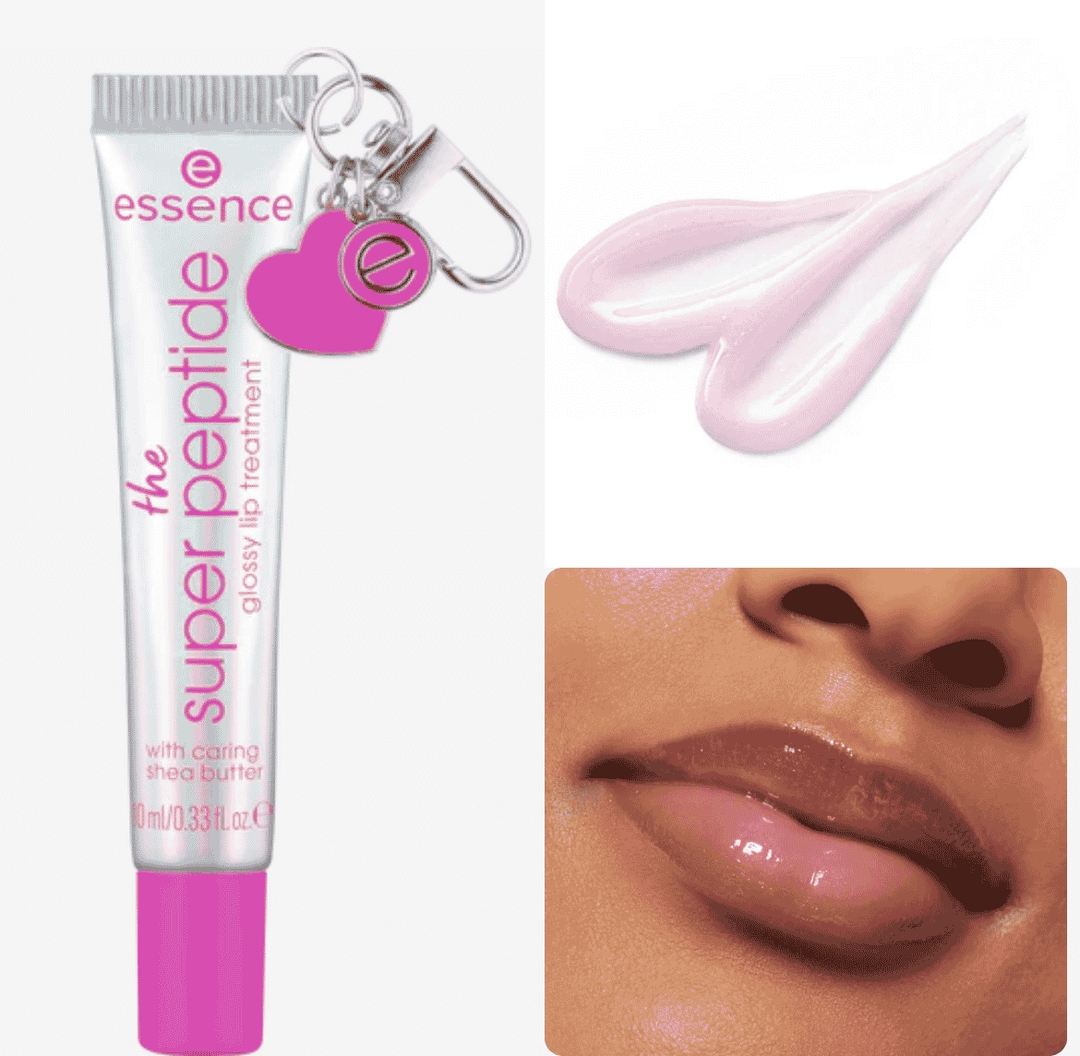 essence Lipgloss The Super Peptide Glossy Lip Oil Treatment - 10ml | ايسنس ليب أويل علاج للشفاه - 10 مل