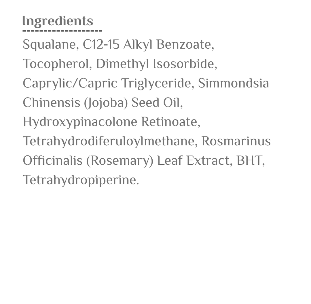 COSMO HYDROXYPINACOLONE RETINOATE 0.5% - 30ml | كوزمو سيروم وجه 0.5% في سكوالكين - 30مل