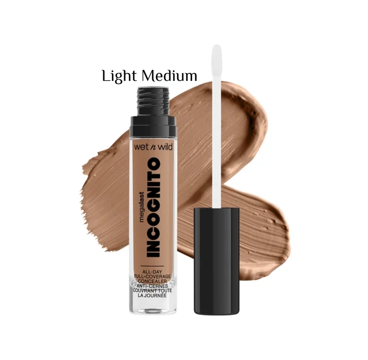 wet n wild MEGALAST INCOGNITO ALL-DAY FULL COVERAGE CONCEALER - 5.5ml | ويت ان وايلد كونسيلر بتغطية عالية يدوم طوال اليوم - 5.5 مل