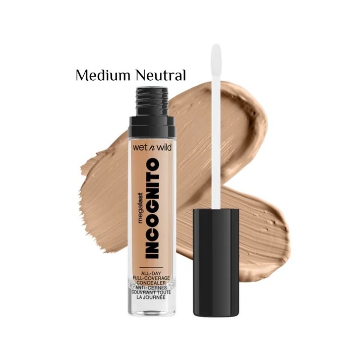 wet n wild MEGALAST INCOGNITO ALL-DAY FULL COVERAGE CONCEALER - 5.5ml | ويت ان وايلد كونسيلر بتغطية عالية يدوم طوال اليوم - 5.5 مل