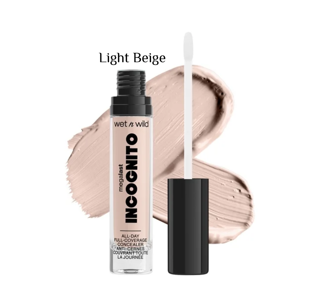 wet n wild MEGALAST INCOGNITO ALL-DAY FULL COVERAGE CONCEALER - 5.5ml | ويت ان وايلد كونسيلر بتغطية عالية يدوم طوال اليوم - 5.5 مل