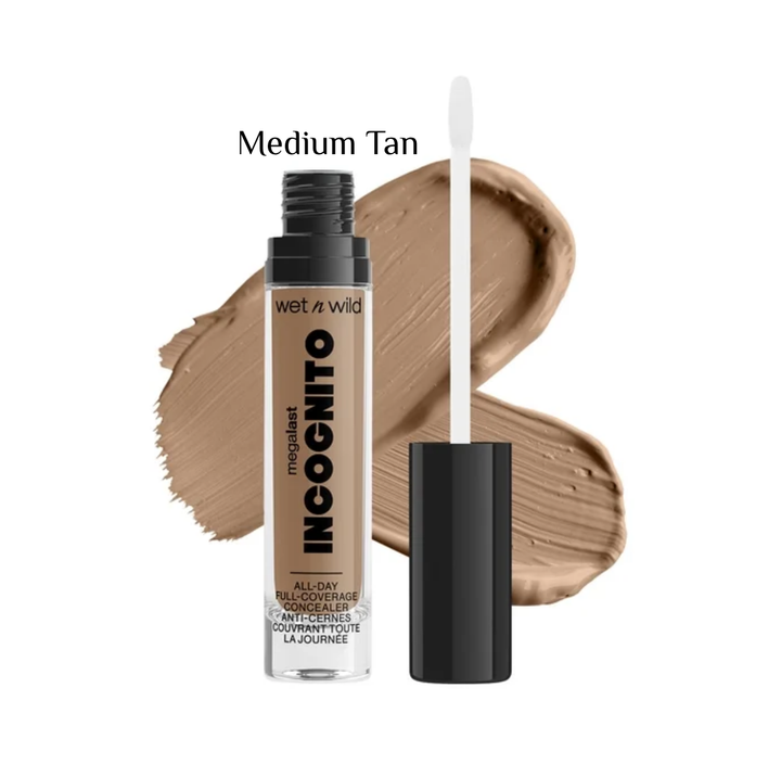wet n wild MEGALAST INCOGNITO ALL-DAY FULL COVERAGE CONCEALER - 5.5ml | ويت ان وايلد كونسيلر بتغطية عالية يدوم طوال اليوم - 5.5 مل
