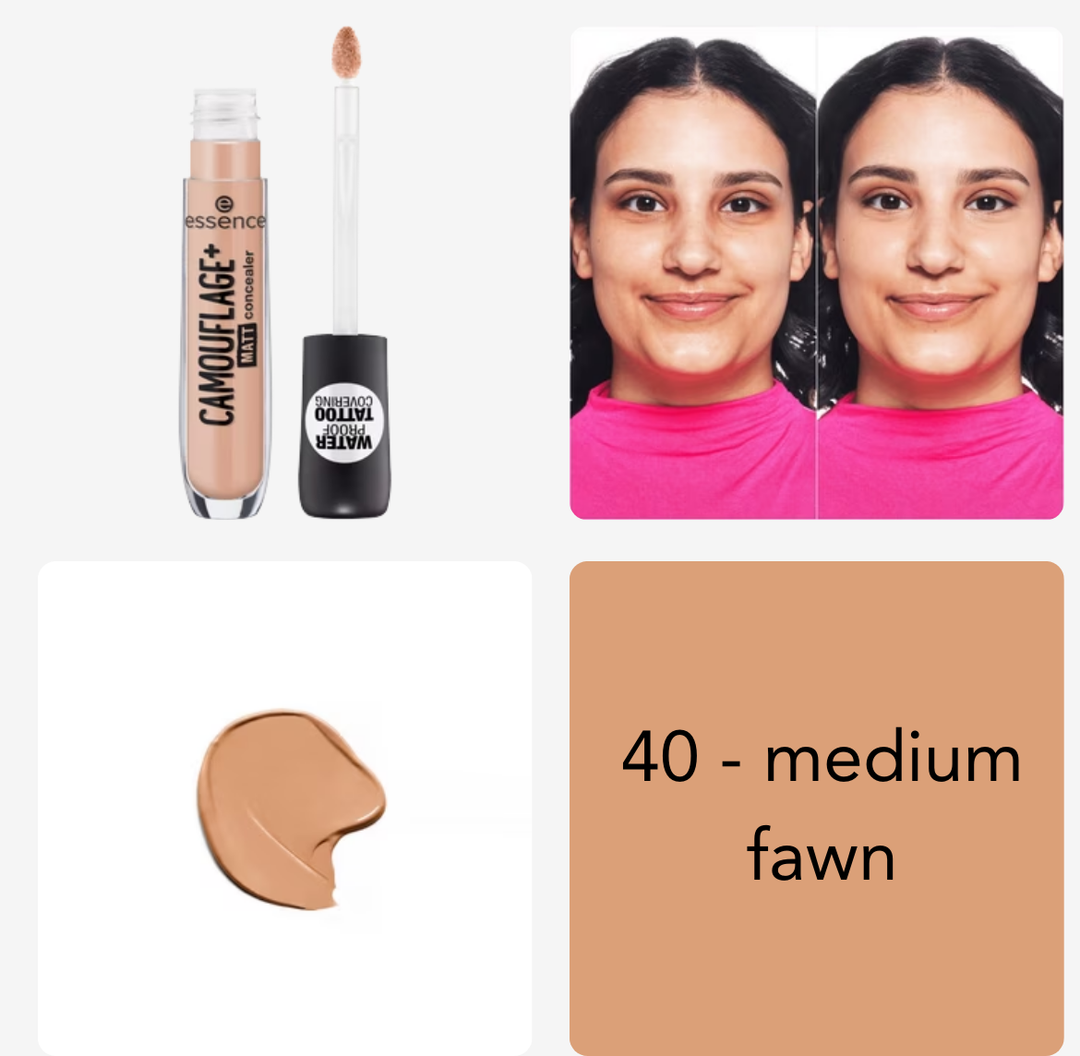 Essence Camouflage+ Matt Concealer | ايسنس كونسيلير مات خافي للعيوب