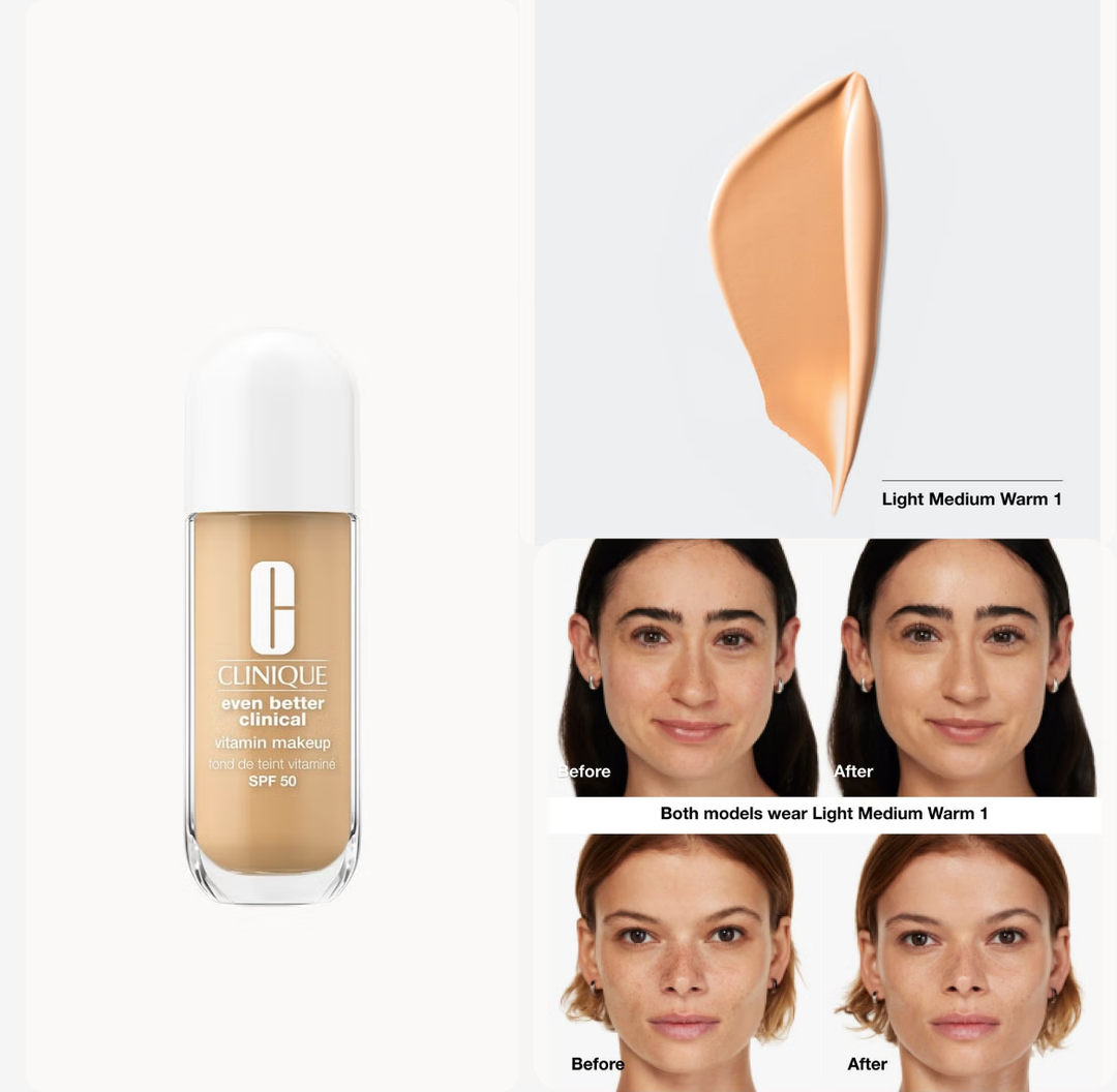 Clinique EVEN BETTER VITAMIN Foundation SPF 50 - 30ml | كلينك فاونديشن مع فيتامين وعامل حماية شمسي - 30 مل