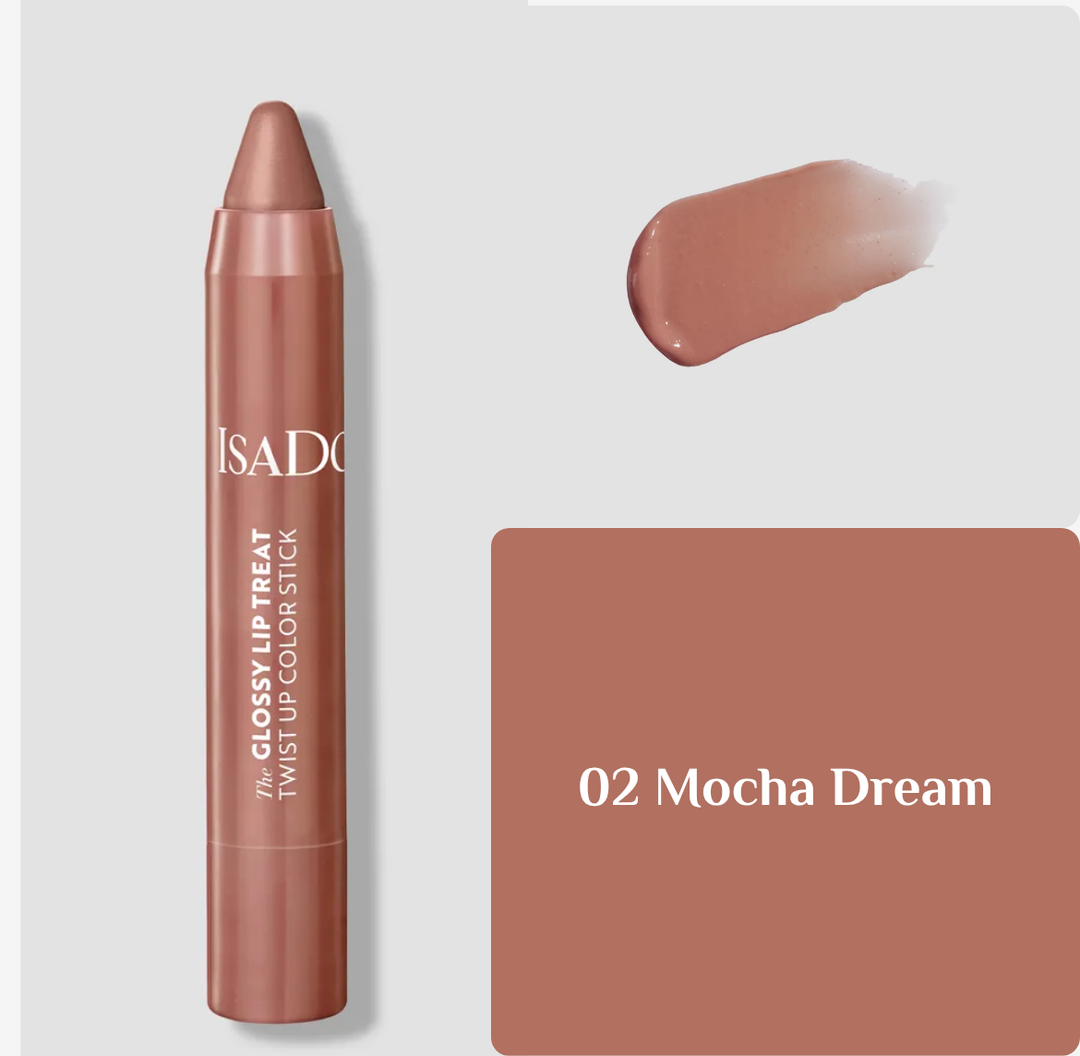 IsaDora The Glossy Lip Treat Twist Up Color Stick - 3.3g | إيزادورا قلم شفاه لامع - 3.3غ