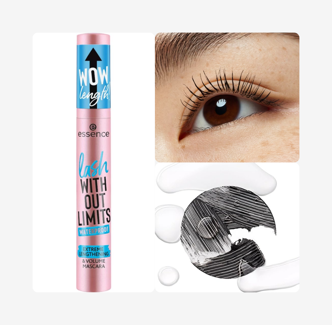 Essence Lash Without Limits Waterproof Extreme Lengthening & Volume Mascara - 13ml |ماسكارا لاش وذ آوت ليميتس ضد الماء لإطالة وتكثيف الرموش بشكل فائق- 13 مل