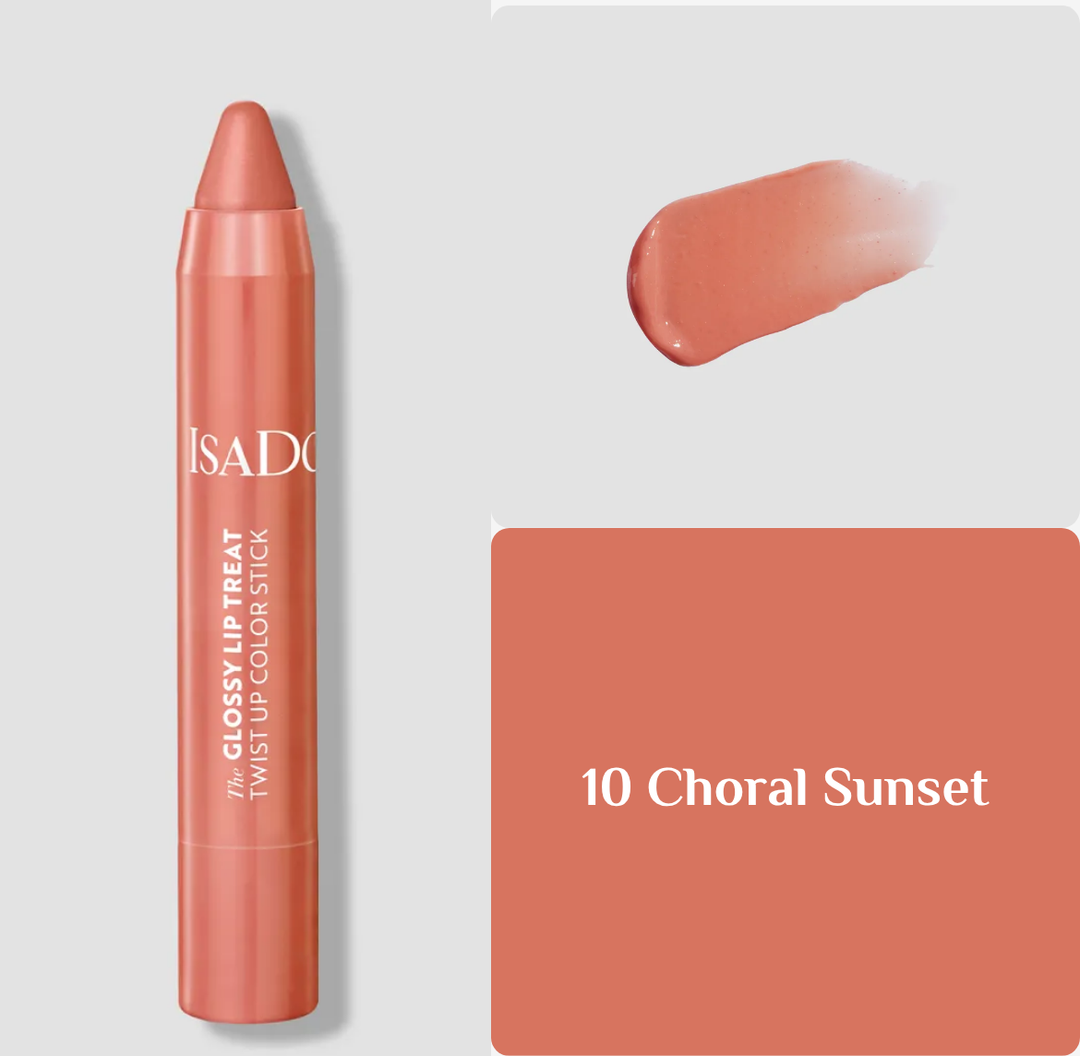 IsaDora The Glossy Lip Treat Twist Up Color Stick - 3.3g | إيزادورا قلم شفاه لامع - 3.3غ
