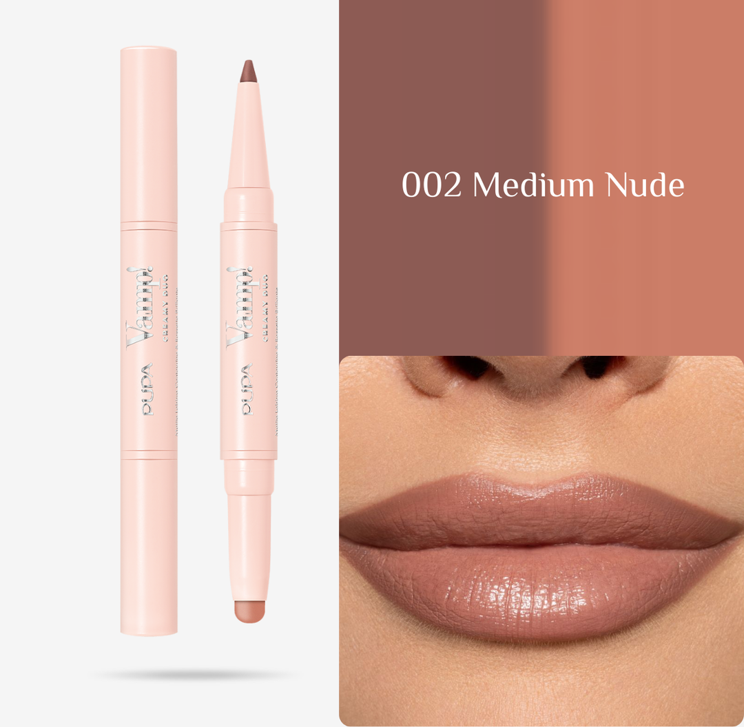 Pupa Vamp! Creamy Duo - 0.2g | بوبا أحمر شفاه و محدد شفاه كريمي - 0.2 غرام