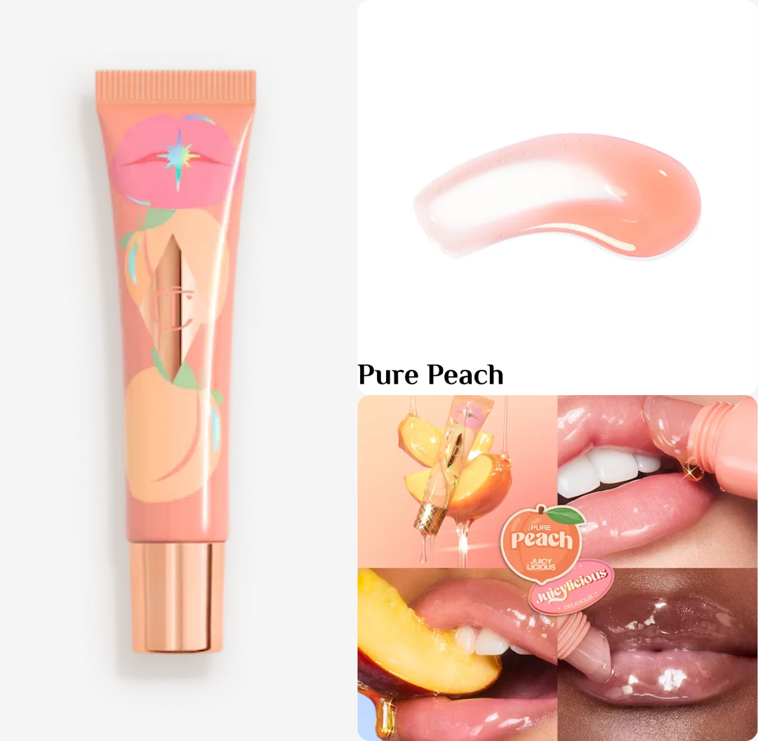 Charlotte Tilbury unreal lips healthy glow nectar nourishing lip oil juicylicious cherry glaze - 14ml | شارلوت تلبوري زيت شفاه ملون- 14مل