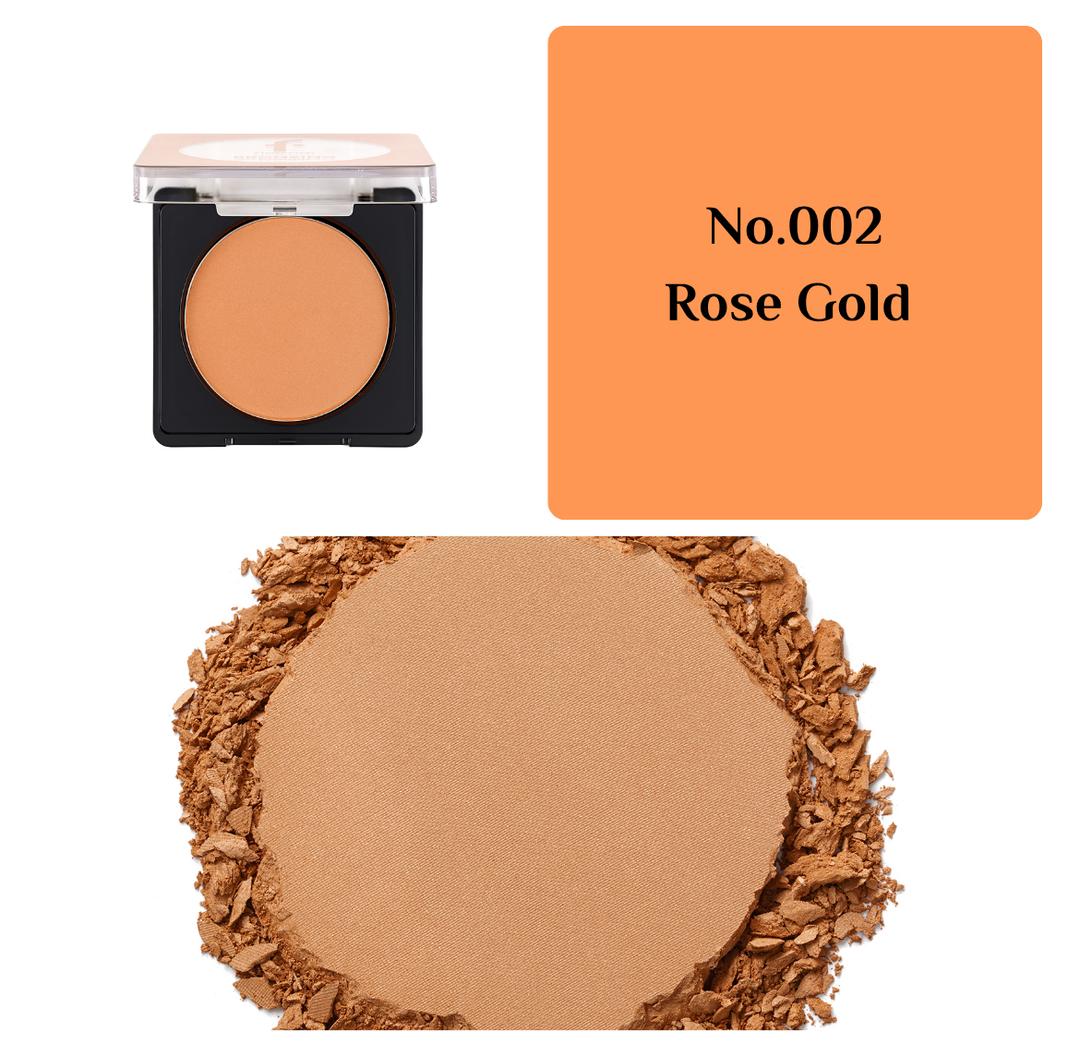 Flormar Soft Texture & Natural Shine Compact Bronzing Powder No.002 Rose Gold   | بودرة برونزر مضغوطة ذات ملمس ناعم من فلورمار رقم N 002 روز جولد من فلورمار