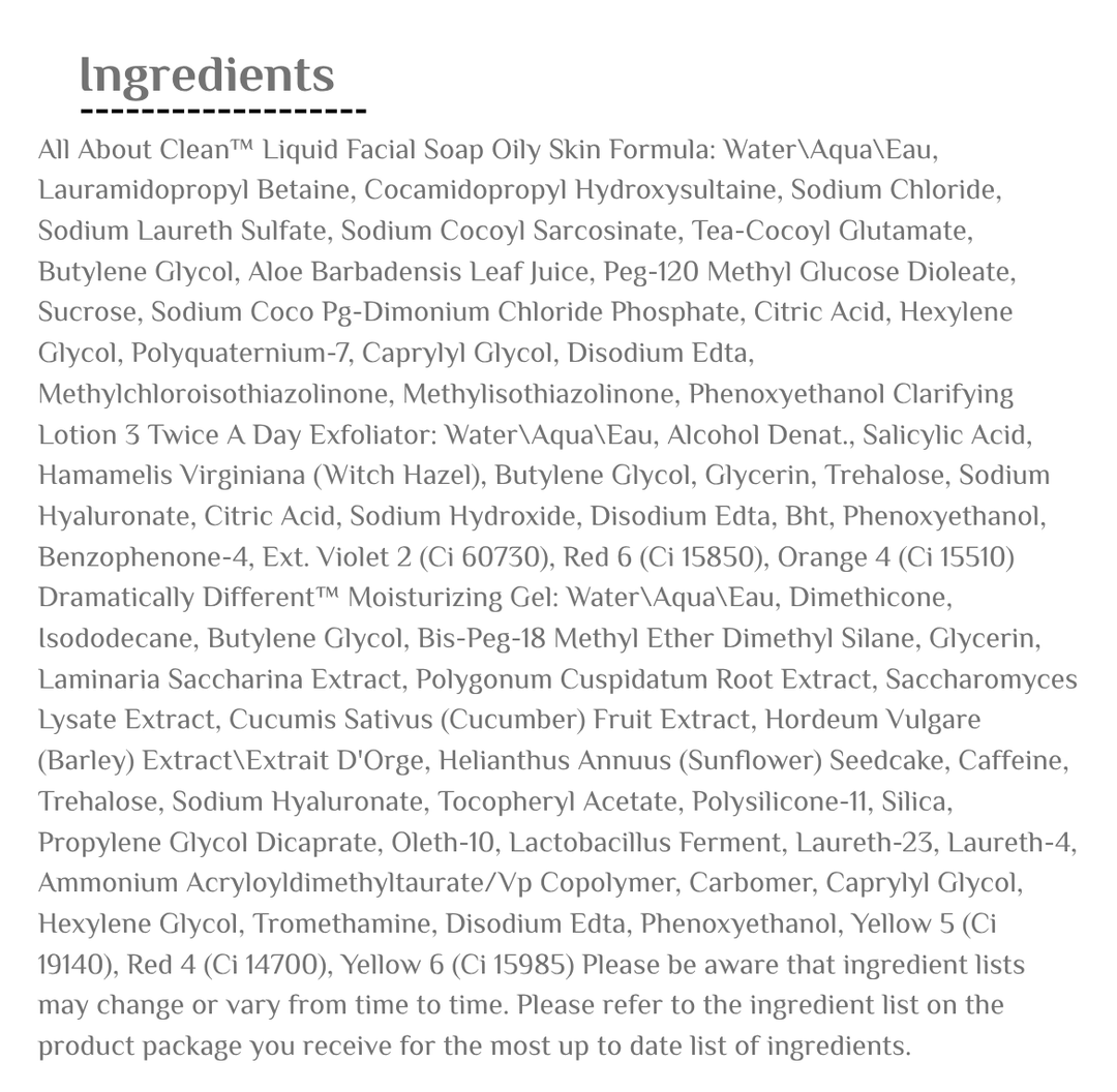 Clinique Great Skin Everywhere Set Oily Skin 6 PCS | كلينك مجموعة العناية بالبشرة الدهنية