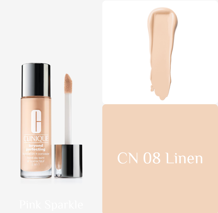 Clinique Beyond Perfecting Lightweight Liquid Foundation + Concealer - 30ml | كلينك فاونديشن وكونسيلر بتركيبة سائلة وتغطية كاملة - 30 مل