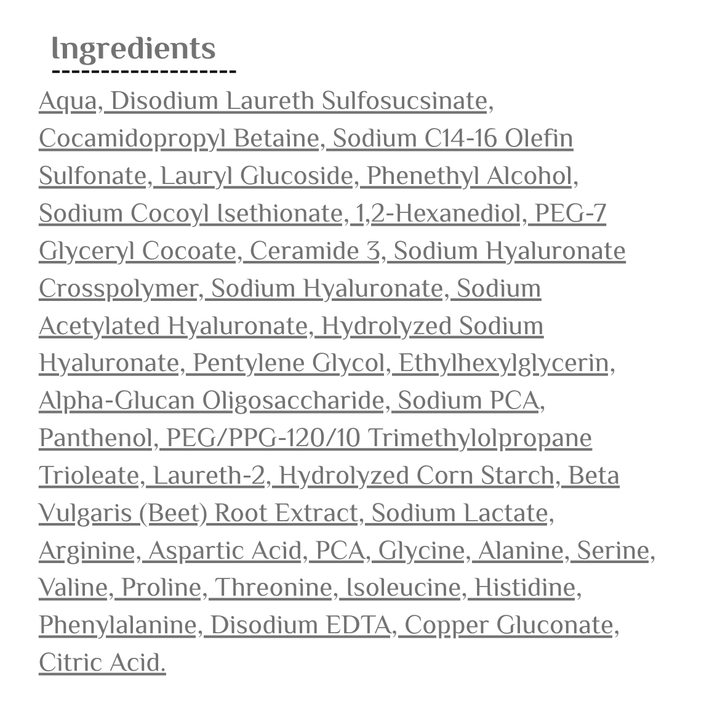 The Purest Hyaluronic Acid 0.5% Ceramide - 50ml | ذا بيورست غسول للوجه بالهيالورونيك اسيد والسيراميد - 50 مل