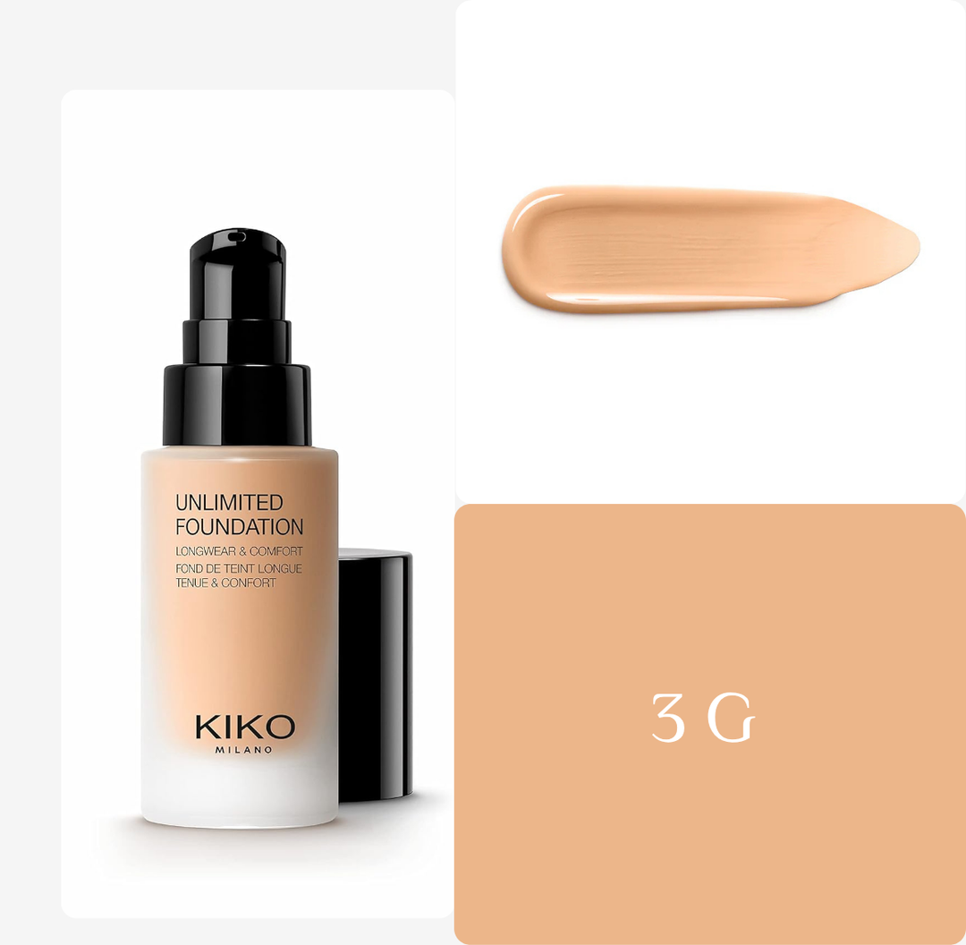 KIKO Milano Unlimited Foundation Longwear & Comfort - 30ml | كيكو فاونديشن غير محدود - 30مل