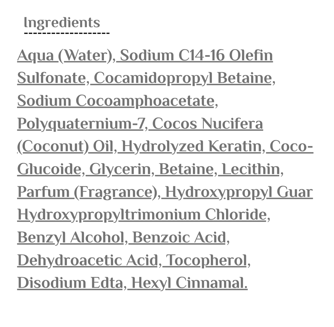 RoseBaie Shampooing Keratine & Coco - 500ml | روزباي شامبو بالكيراتين وجوز الهند لترطيب الشعر - 500 مل