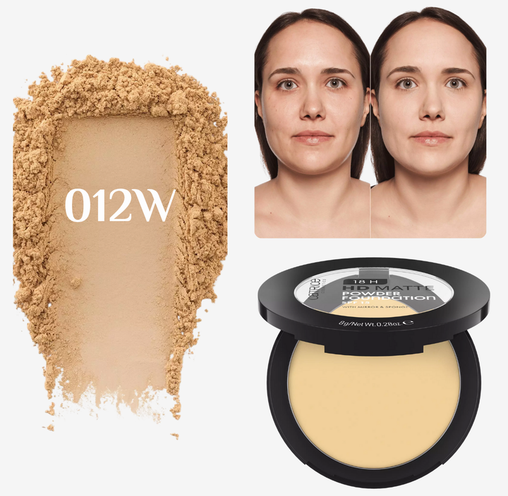 Catrice 18H Hd Matte Powder Foundation - 8g | كاتريس كريم أساس بودرة 18 ساعة بتأثير مطفي - 8 غرام