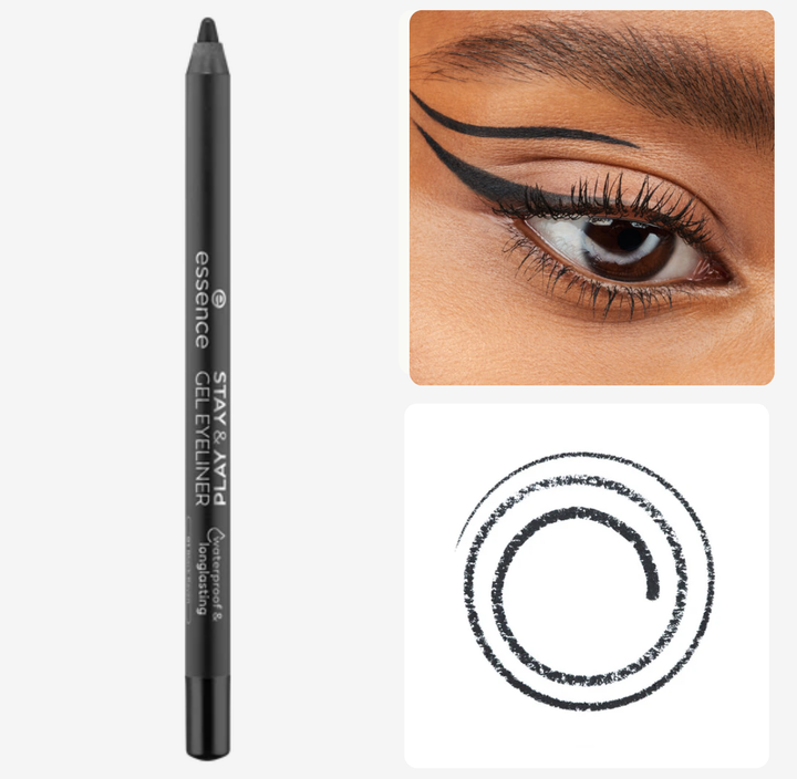 Essence Stay & Play Gel Eyeliner 1+1 Offer - 1.3g | ايسنس ايلاينر جل عرض 1+1 - 1.3 غرام