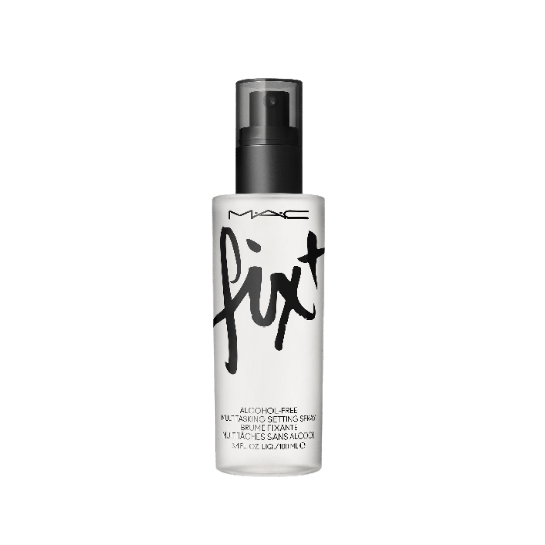 MAC Fix+ alcohol-free multitasking setting spray, 3.4 fl oz bottle with black spray cap