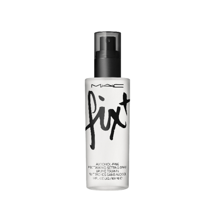 MAC Fix+ alcohol-free multitasking setting spray, 3.4 fl oz bottle with black spray cap