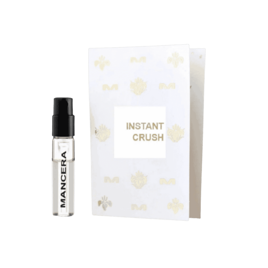 Mancera Instant Crush perfume sample spray vial with card, mini eau de parfum tester bottle