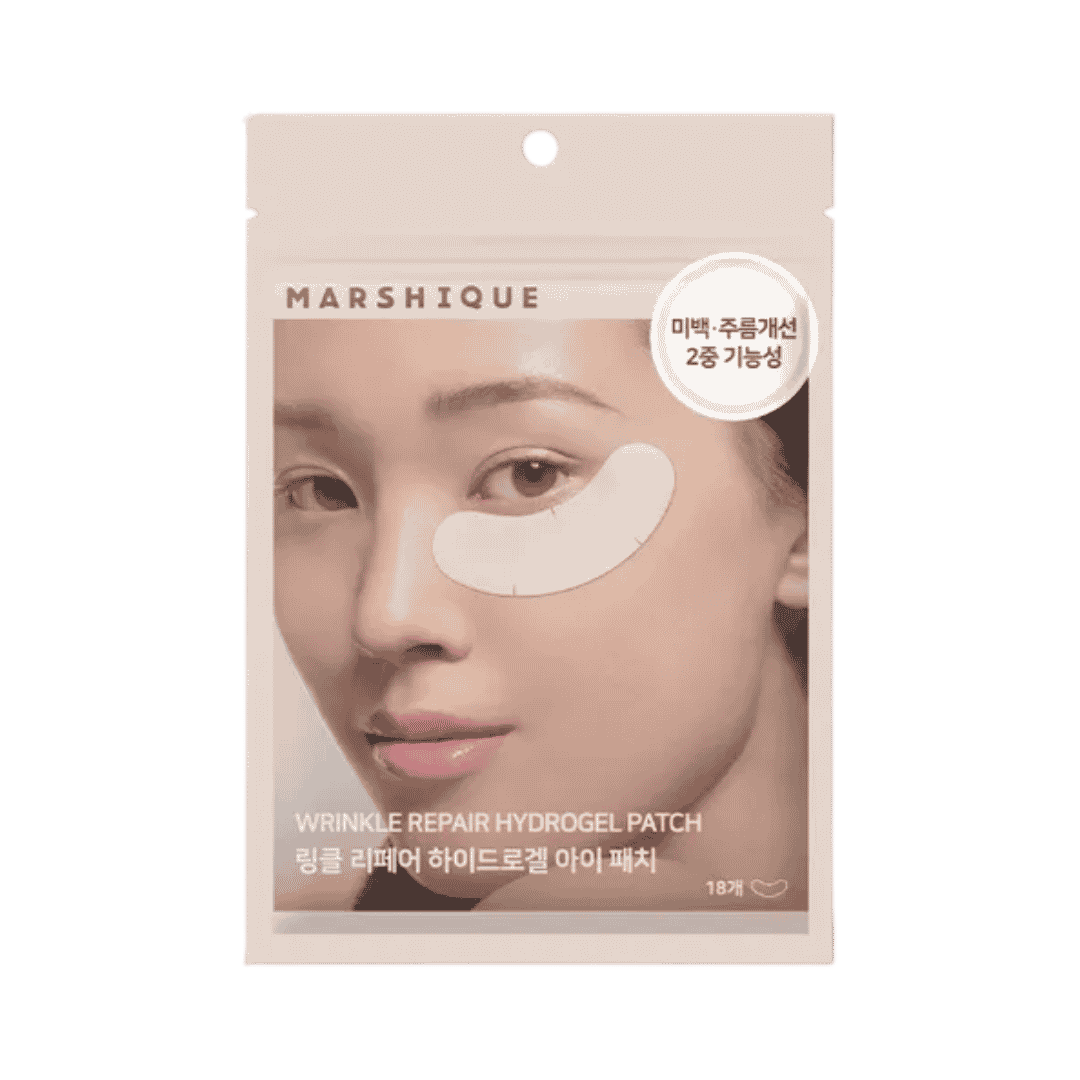MARSHIQUE hydrogel eye patches, collagen and adenosine, 3 sheets, 4.5g, anti-wrinkle eye care.