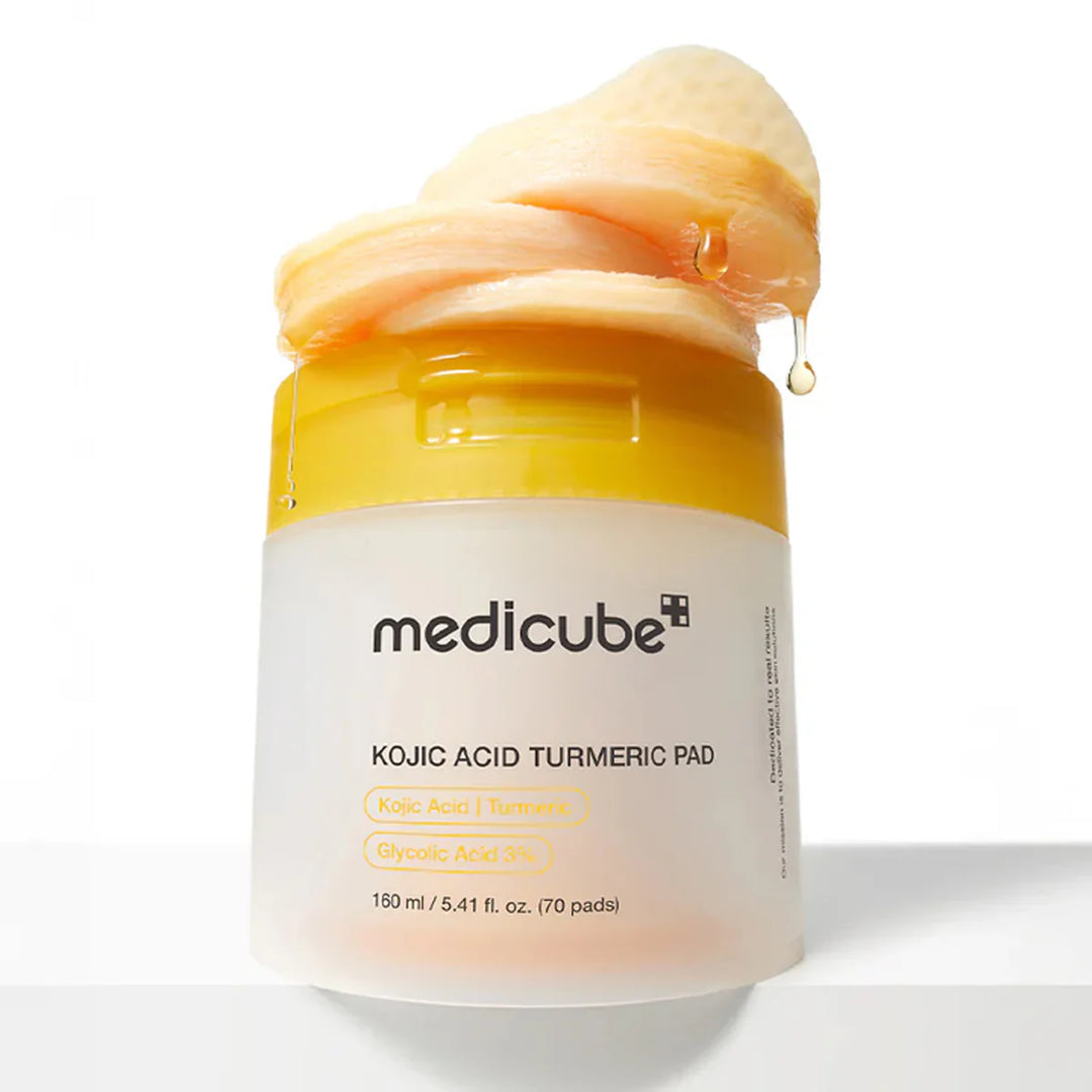 MEDICUBE Kojic Acid Turmeric 70 Pads - 160ml | ميدي كيوب وسادات كوجيك اسيد لتفتيح البشرة - 160مل
