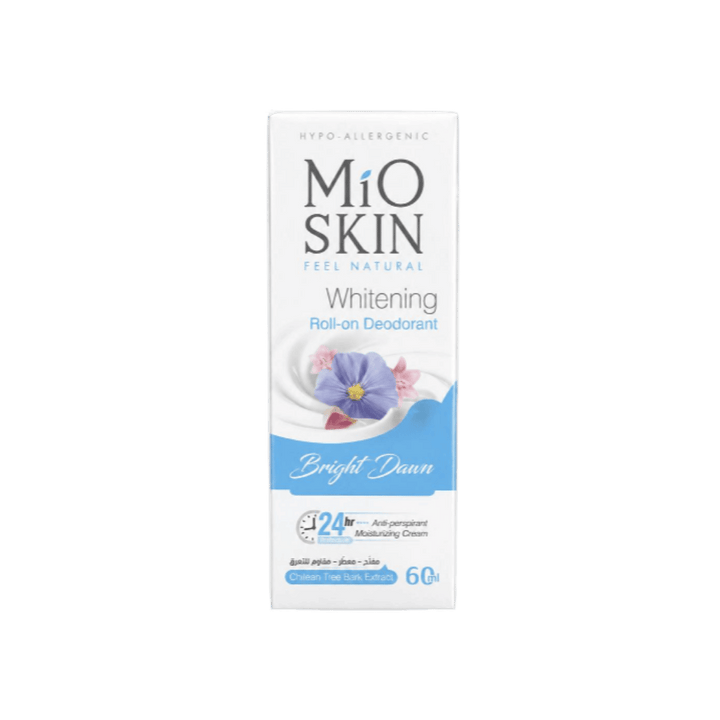 MioSkin Whitening Roll-on Deodorant, 60ml, Bright Dawn scent, with Chilean Tree Bark Extract.