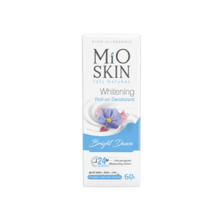 MioSkin Whitening Roll-on Deodorant, 60ml, Bright Dawn scent, with Chilean Tree Bark Extract.