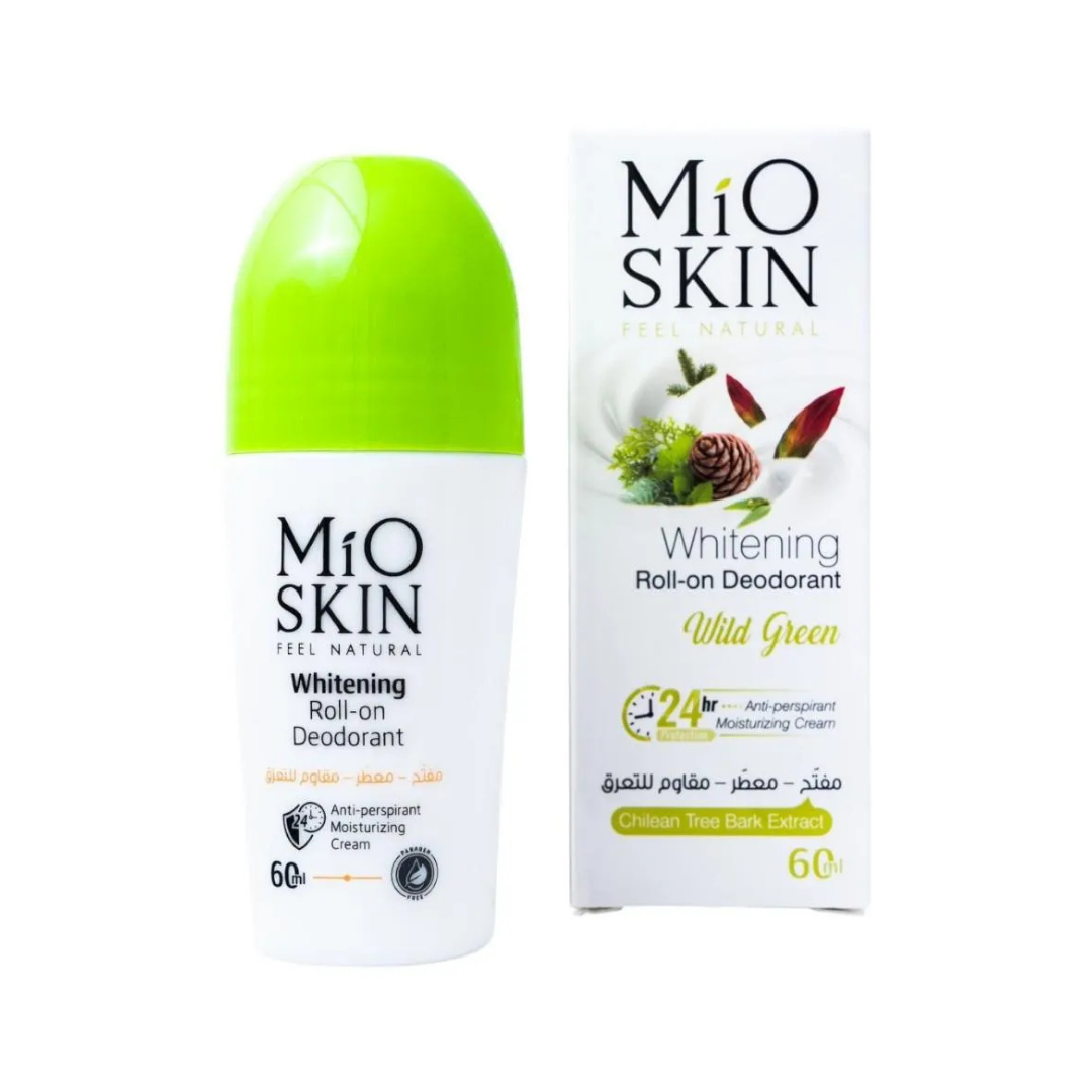 MIO SKIN Wild Green Whitening Roll-On Deodorant 60ml bottle with green cap and matching box