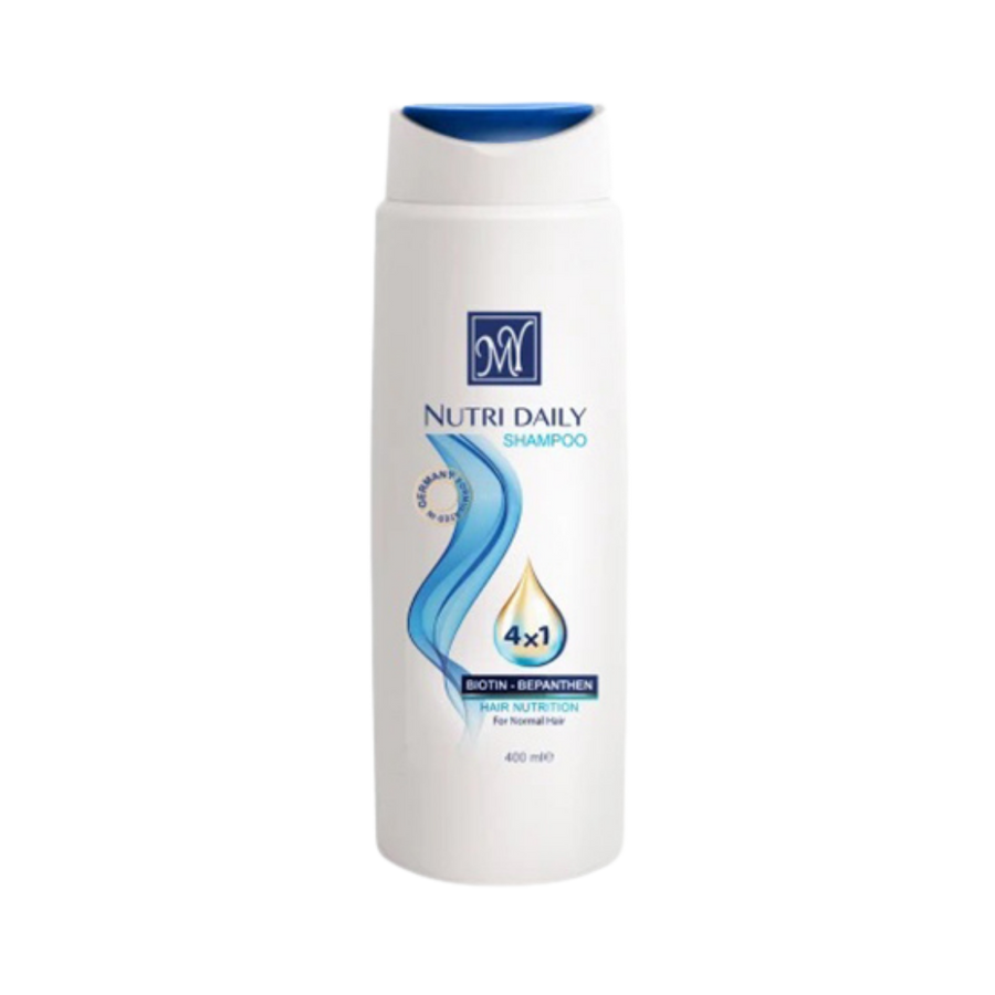 Nutri Daily Shampoo, 400ml, with Biotin and Bepanthen for hair nutrition, 4-in-1 formula for normal hair.