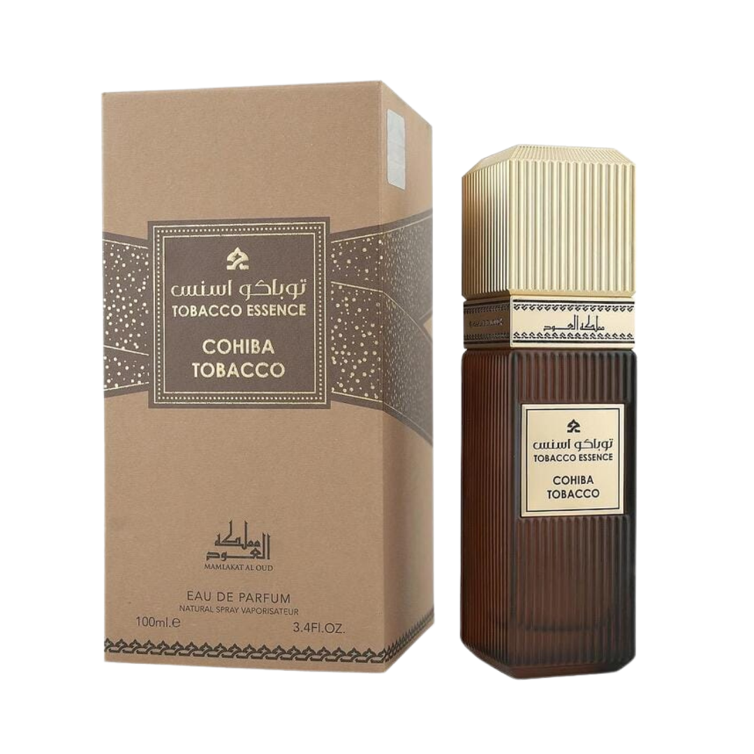 Tobacco Essence Cohiba Tobacco eau de parfum 100ml brown bottle with gold cap boxed spray fragrance