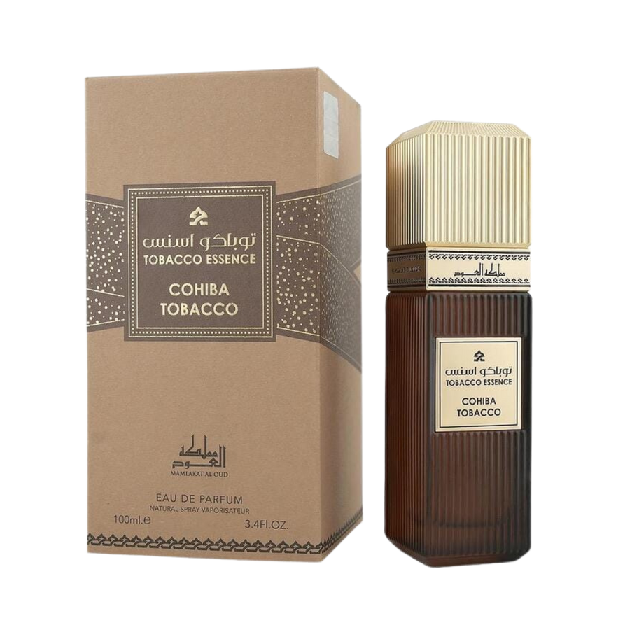 Tobacco Essence Cohiba Tobacco eau de parfum 100ml brown bottle with gold cap boxed spray fragrance