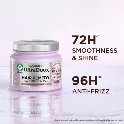 Garnier Ultra Doux Hair Remedy Rice Water Infusion & Starch - 340ml | غارنييه ألتر دو ماسك تنعيم للشعر - 340مل