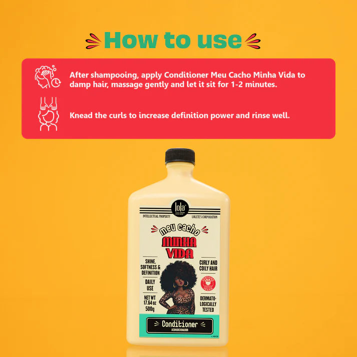 Lola from Rio Meu Cacho Conditioner - 500g | لولا فروم ريو بلسم للشعر الكيرلي – 500 غرام