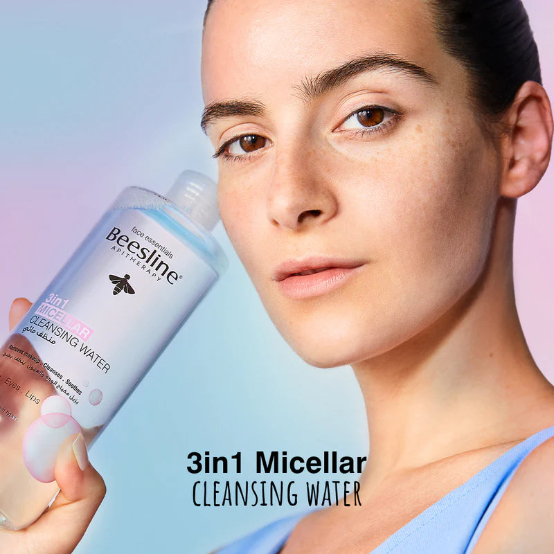 Beesline 3 in 1 Micellar Cleansing Water - 400ml |  بيزلين ماء منظف ميسيلار 3 في 1 - 400 مل