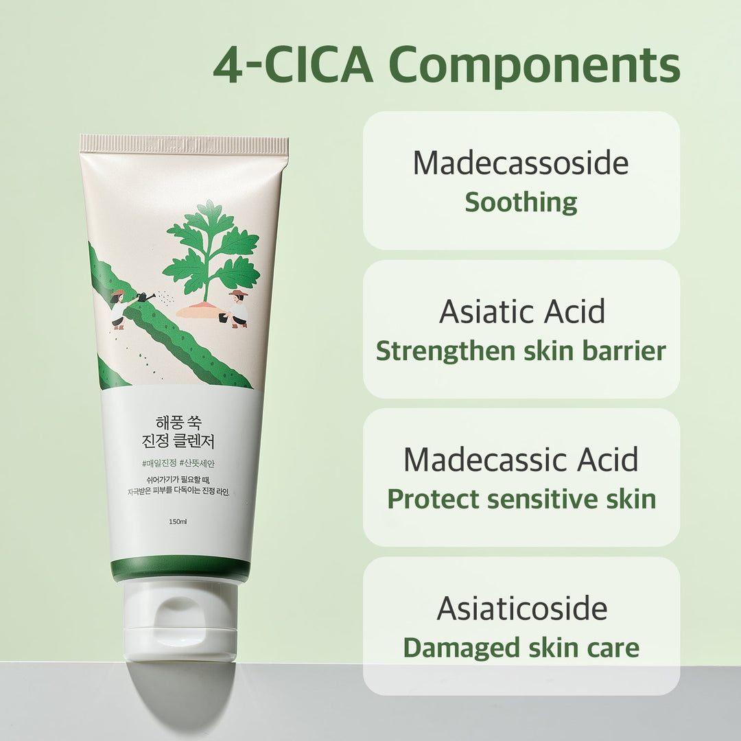 Round Lab Mugwort Calming Cleanser - 150ml | باين غسول سيكا مهدئ - 150مل #4