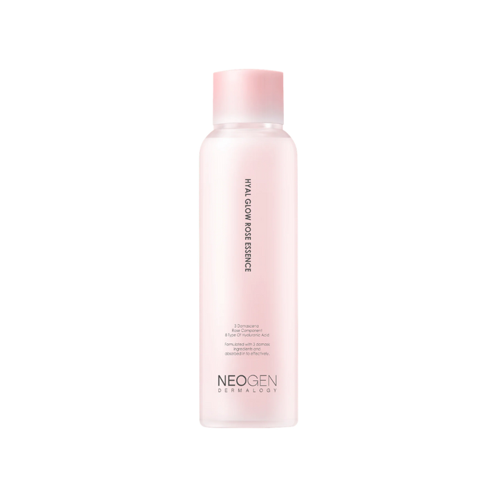 NEOGEN Dermalogy Hyal Glow Rose Essence skincare bottle 160ml pink packaging