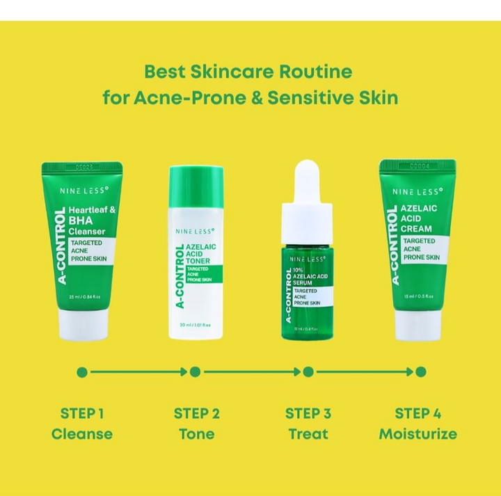 NINE LESS A-Control targeted acne prone skin | ناين ليس مجموعة للبشرة المعرضة لحب الشباب