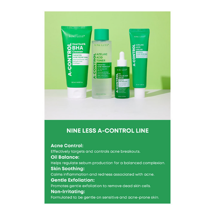 NINE LESS A-Control targeted acne prone skin | ناين ليس مجموعة للبشرة المعرضة لحب الشباب