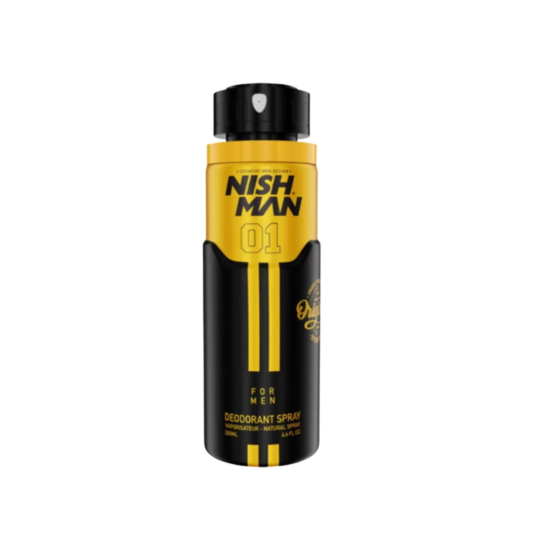 NISH MAN Deodorant Spray Original  01 - 200ml| نايش مان مزيل تعرق للرجال  بخاخ -200 مل