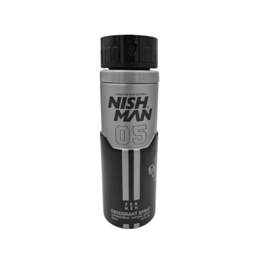 NISH MAN Deodorant Spray Original 05 - 200ml|نايش مان مزيل تعرق للرجال بخاخ 05-200مل