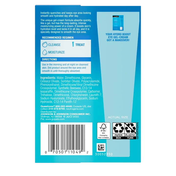 Neutrogena Hydro Boost Eye Cream - 15ml | نيتروجينا كريم جل مرطب عين هايدرو بوست - 15مل