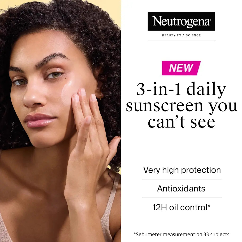 Neutrogena Ultra Sheer Invisible Fluid Sunscreen Oil Control SPF50 - 50ml | نيتروجينا واقي شمسي شفاف للتحكم بالدهون spf50 - 50 مل