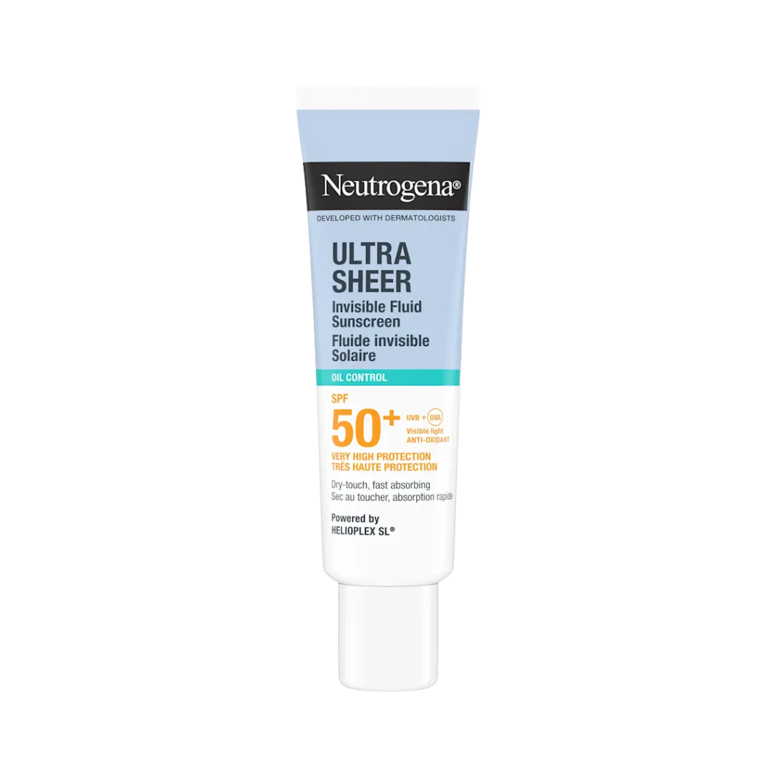 Neutrogena Ultra Sheer Invisible Fluid Sunscreen Oil Control SPF50 - 50ml | نيتروجينا واقي شمسي شفاف للتحكم بالدهون spf50 - 50 مل