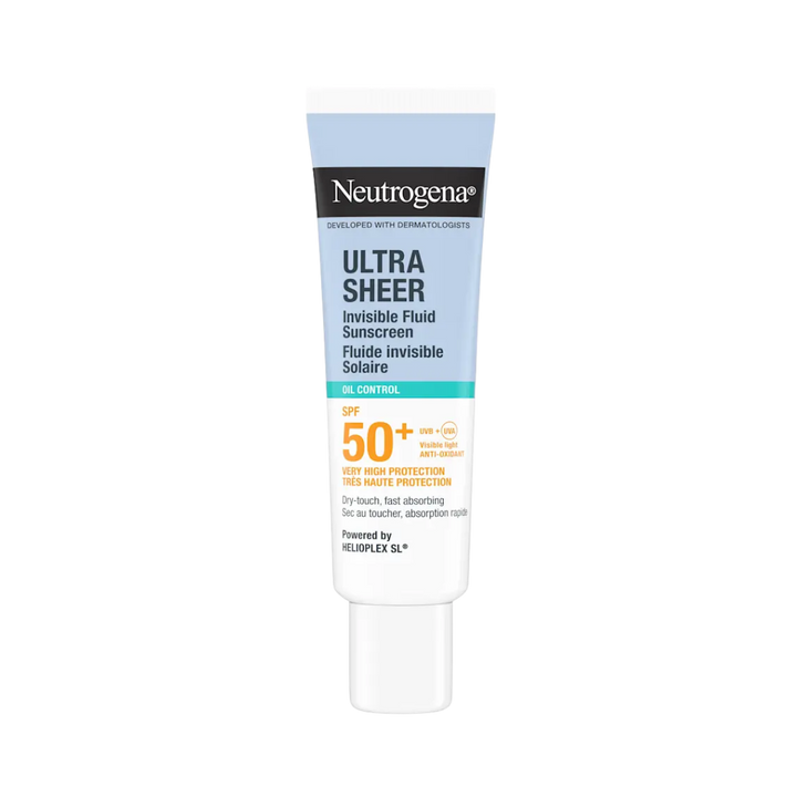 Neutrogena Ultra Sheer Invisible Fluid Sunscreen Oil Control SPF50 - 50ml | نيتروجينا واقي شمسي شفاف للتحكم بالدهون spf50 - 50 مل