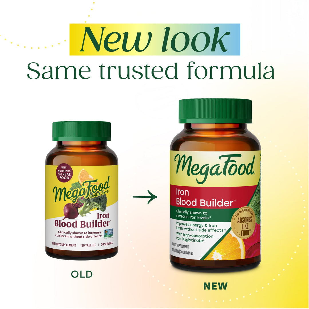 Mega food Iron Blood Builder - 90 Tablets | ميجا فود مكمل غذائي بناء الدم حديد 620 ملغ - 90 قرص #1