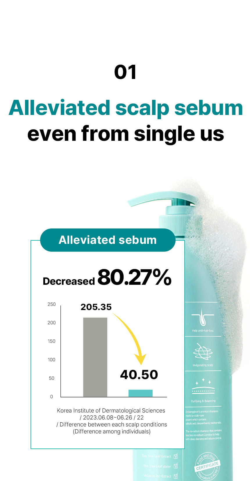 DR+ BANGGIWON No Sebum Shampoo - 1000ml | د + بانجيون شامبو مضاد للفروة الدهنية - 1000 مل