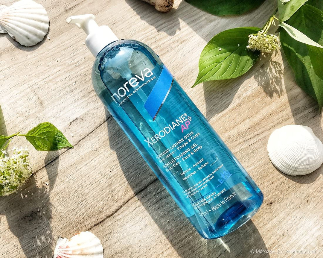 noreva Xerodiane AP Face & Body Gentle Foaming Gel  - 745ml |  - 745 جل نوريفا غسول لطيف جل للوجه و الجسم